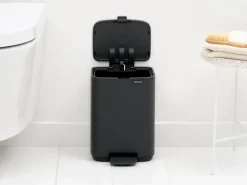 New Brabantia Cubo de basura con pedal Bo 4 L, Mineral Infinite Grey Gris