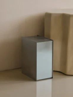 Discount Ferm Living Cubo de basura Sama, Brushed stainless steel Plateado