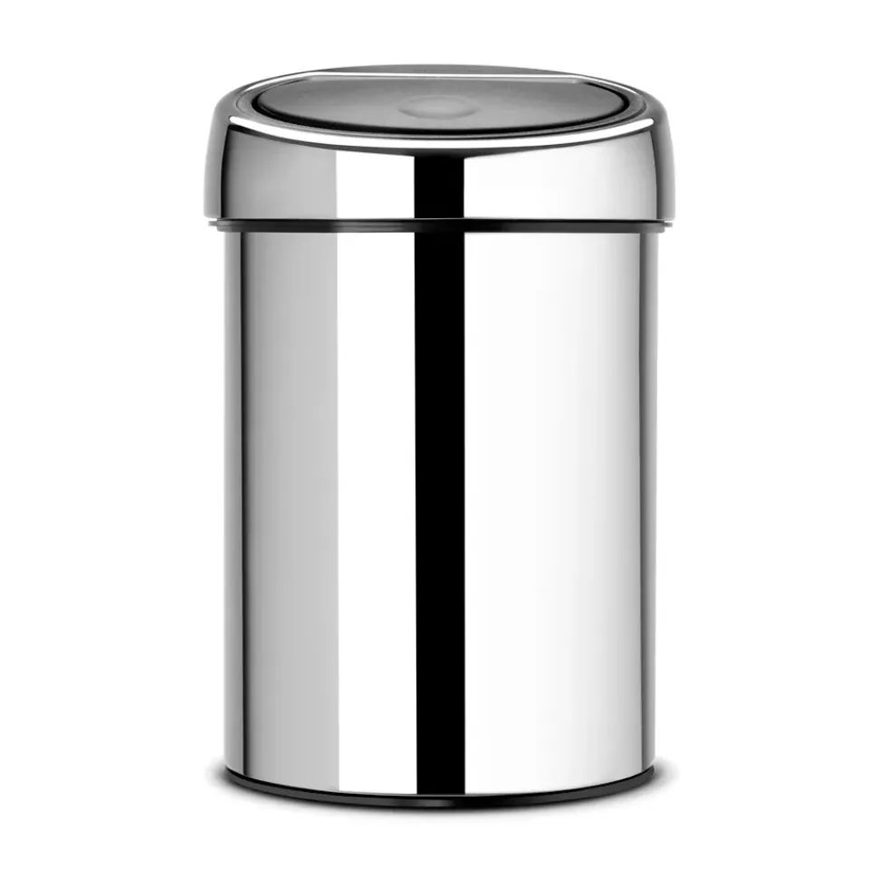 Brabantia Cubo de basura Touch Bin, 3L, acero brillante Plateado