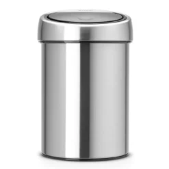 Best Brabantia Cubo de basura Touch Bin, 3L, acero mate Plateado
