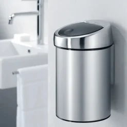 Best Brabantia Cubo de basura Touch Bin, 3L, acero mate Plateado