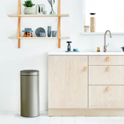 Brabantia Cubo de basura Touch Bin, 30 L, platino Gris