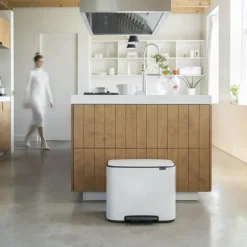 Discount Brabantia Cubo de pedal Bo 11+23 l, Blanco