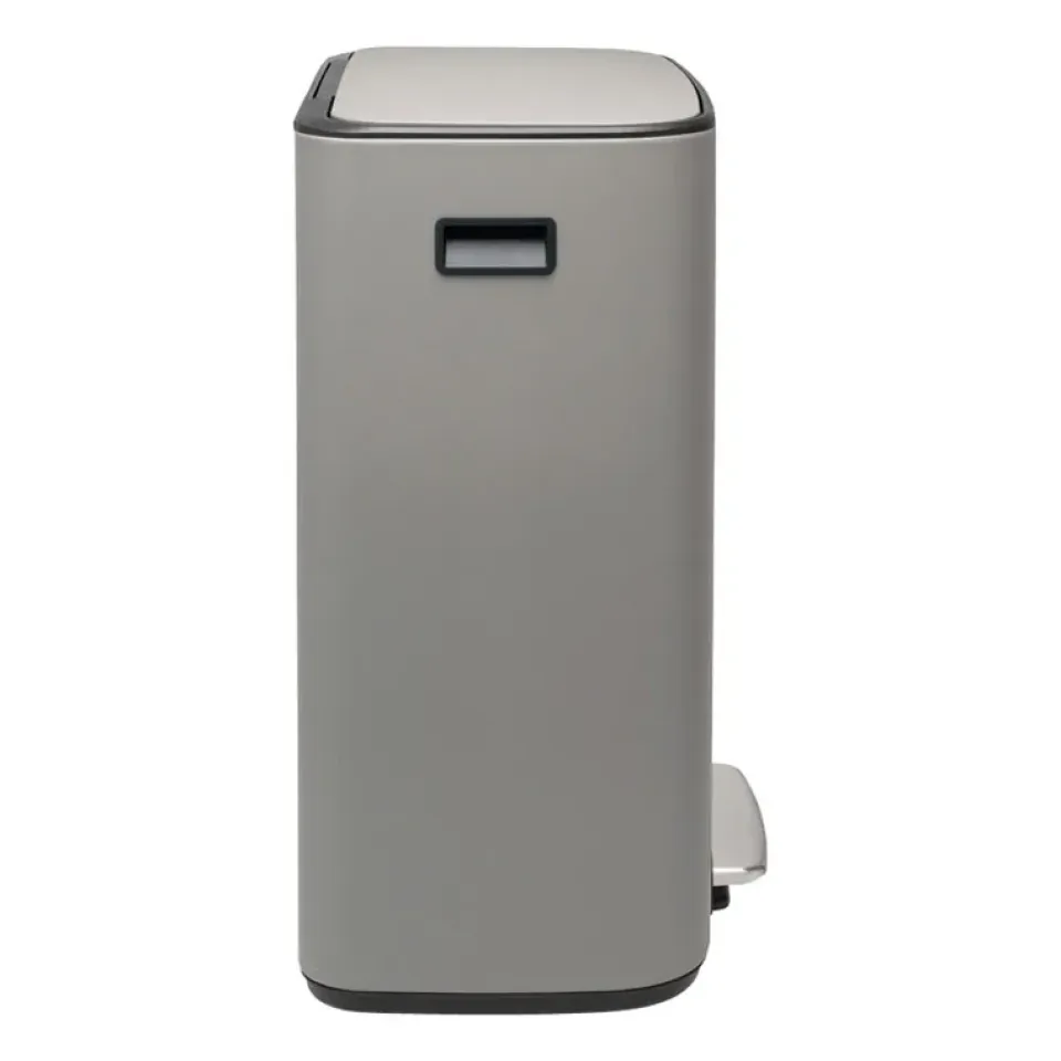 Brabantia Cubo de pedal Bo 2x30 L, Mineral concrete grey Gris