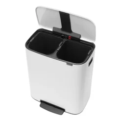 Best Brabantia Cubo de pedal Bo 2x30 L, White Blanco