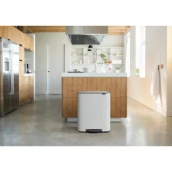 Best Brabantia Cubo de pedal Bo 2x30 L, White Blanco