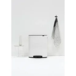Best Brabantia Cubo de pedal Bo 2x30 L, White Blanco