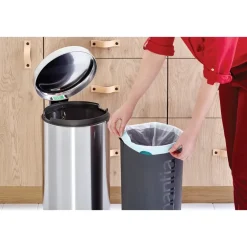 Sale Brabantia Cubo de pedal new Icon 30L, Matt steel fingerprint proof Plateado