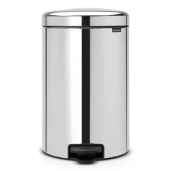 Clearance Brabantia Cubo de pedal newIcon 20L, Brilliant steel Plateado