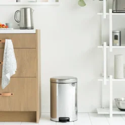 Clearance Brabantia Cubo de pedal newIcon 20L, Brilliant steel Plateado