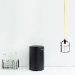 Brabantia Cubo de pedal newIcon 20L, Matt black Negro