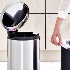Clearance Brabantia Cubo de pedal newIcon 12L, matt steel fingerprint proof Plateado