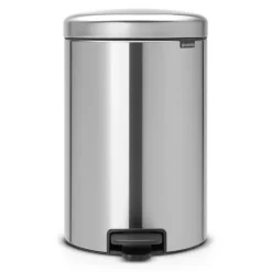 New Brabantia Cubo de pedal newIcon 20L, Matt steel Plateado