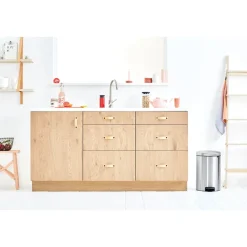 Brabantia Cubo de pedal newIcon 20L, Matt steel fingerprint proof Plateado