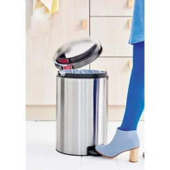 Brabantia Cubo de pedal newIcon 20L, Matt steel fingerprint proof Plateado