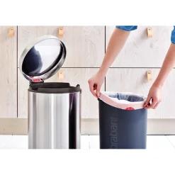 Brabantia Cubo de pedal newIcon 20L, Matt steel fingerprint proof Plateado