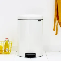 Hot Brabantia Cubo de pedal newIcon 20L, White Blanco