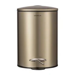 Clearance Blomus Cubo de pedal Tubo 3 L, Brass Color dorado