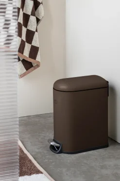 Mette Ditmer Cubo pedal Mini-Walther 5 L, Brown Marrón