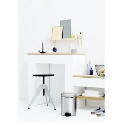 New Brabantia Cubo pedal newIcon 5L, Matt steel fingerprint proof Plateado