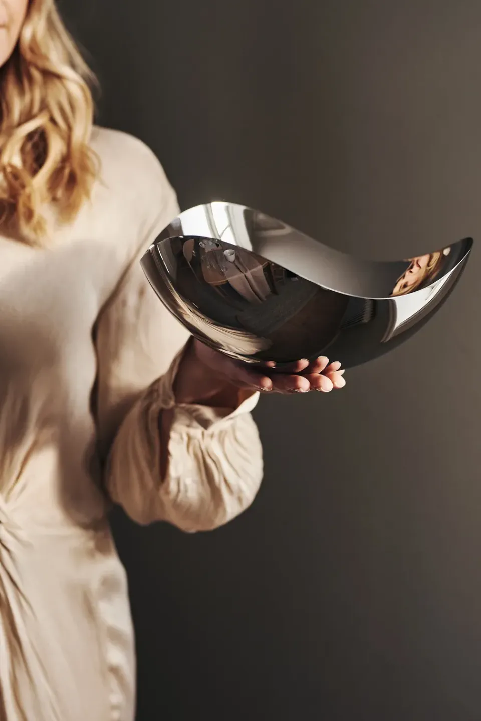 Best Georg Jensen Cuenco Bloom, grande, Ø 34 cm GrisPlateado