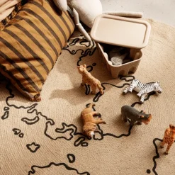Clearance Ferm Living Decoración de madera Animal, Lion Marrón