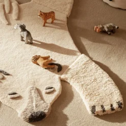 Clearance Ferm Living Decoración de madera Animal, Lion Marrón