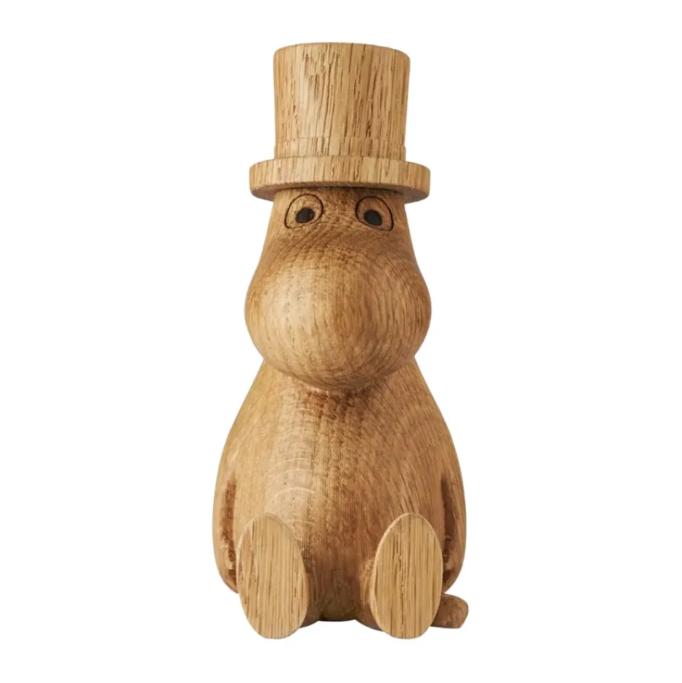 Clearance Dsignhouse x Moomin Decoración de madera Papá Mumin 11 cm, ROBLE (FSC) Beige