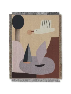 Ferm Living Decoración de pared Bird, 80x110 cm Beige