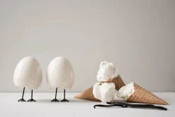 New DBKD Decoración de Pascua Happy feet, Vanilla Blanco