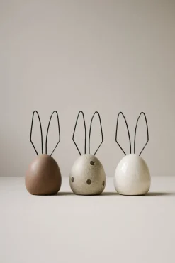 Best DBKD Decoración de Pascua Liebre H18 cm, dot Beige