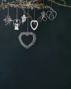 Hot Rosendahl Decoración de ventana Karen Blixen Corazón de flores, Plata Plateado