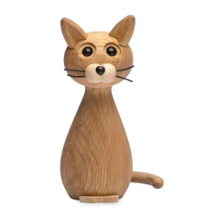 Clearance Spring Copenhagen Decoración gato Brave 24 cm Ek, Roble Beige