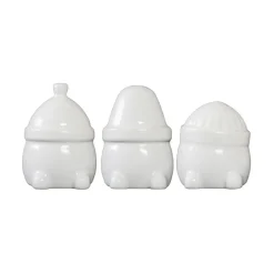 DBKD Decoración navideña Hipster Triplets, set de 3, Shiny white Blanco