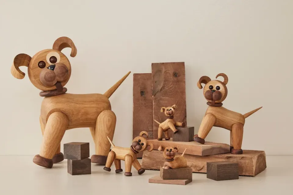 Sale Spring Copenhagen Decoración perro Buddy 20,5 cm, Roble Beige