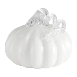 Outlet Cooee Design Decoración Pumpkin 10 cm, White Blanco