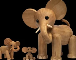 New Spring Copenhagen Decoración Tembo elefant 41 cm, Roble Beige