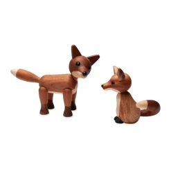 Best Spring Copenhagen Decoración zorro Foxy 12 cm, Caoba Marrón