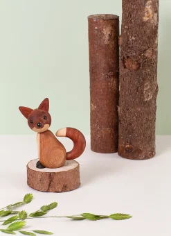 Best Spring Copenhagen Decoración zorro Roxy 10 cm, Caoba Marrón