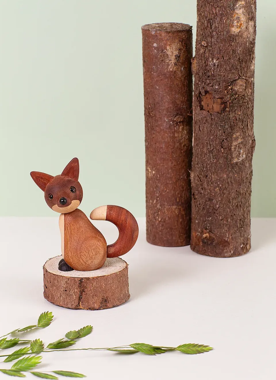Best Spring Copenhagen Decoración zorro Roxy 10 cm, Caoba Marrón