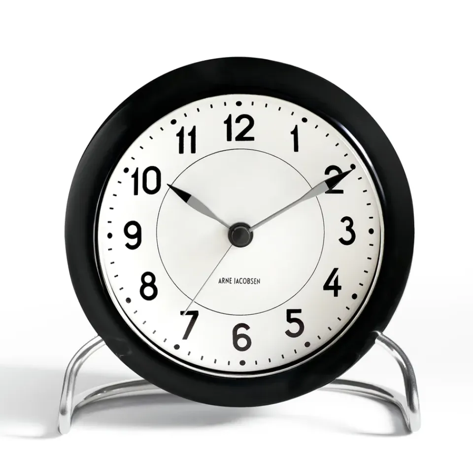 Discount Arne Jacobsen Clocks Despertador AJ Station, , Negro
