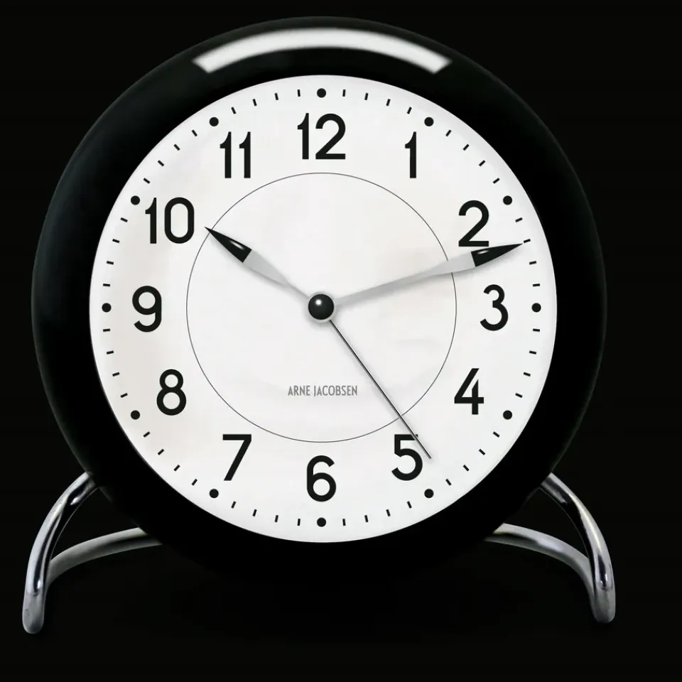 Discount Arne Jacobsen Clocks Despertador AJ Station, , Negro