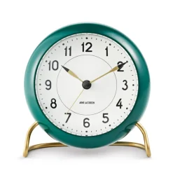 Outlet Arne Jacobsen Clocks Despertador AJ Station, verde, verde VerdeColor dorado