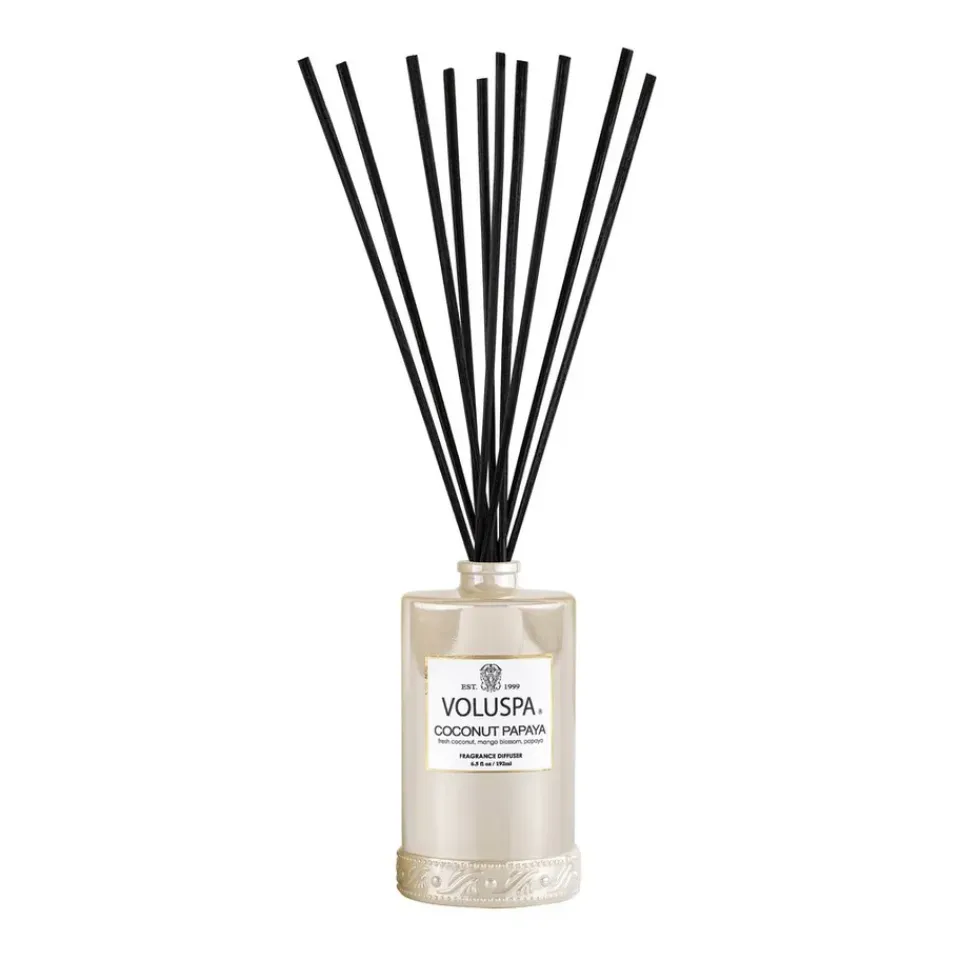 Outlet Voluspa Difusor con varillas Vermeil 177 ml, Coconut Papaya BeigeNegro
