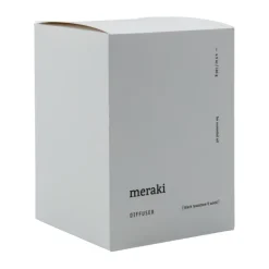 Hot Meraki Difusor de piedra de lava y madera, Negro