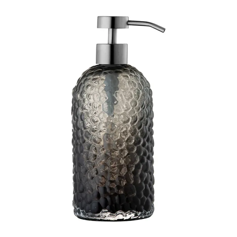 New AYTM Dispensador de jabón Arura 16 cm, Negro-plata NegroPlateado