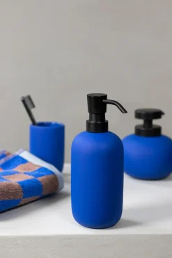 Best Mette Ditmer Dispensador de jabón Lotus alto, Cobalt Azul