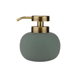 Outlet Mette Ditmer Dispensador de jabón Lotus bajo, frost green VerdeColor dorado