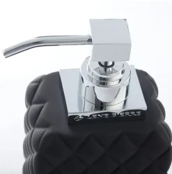 Outlet Lene Bjerre Dispensador de jabón Portia, negro-plata NegroPlateado