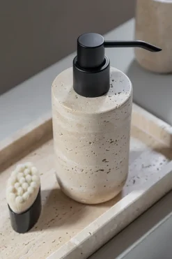 Online Mette Ditmer Dispensador de jabón Travertine 17,5 cm, Linen Beige